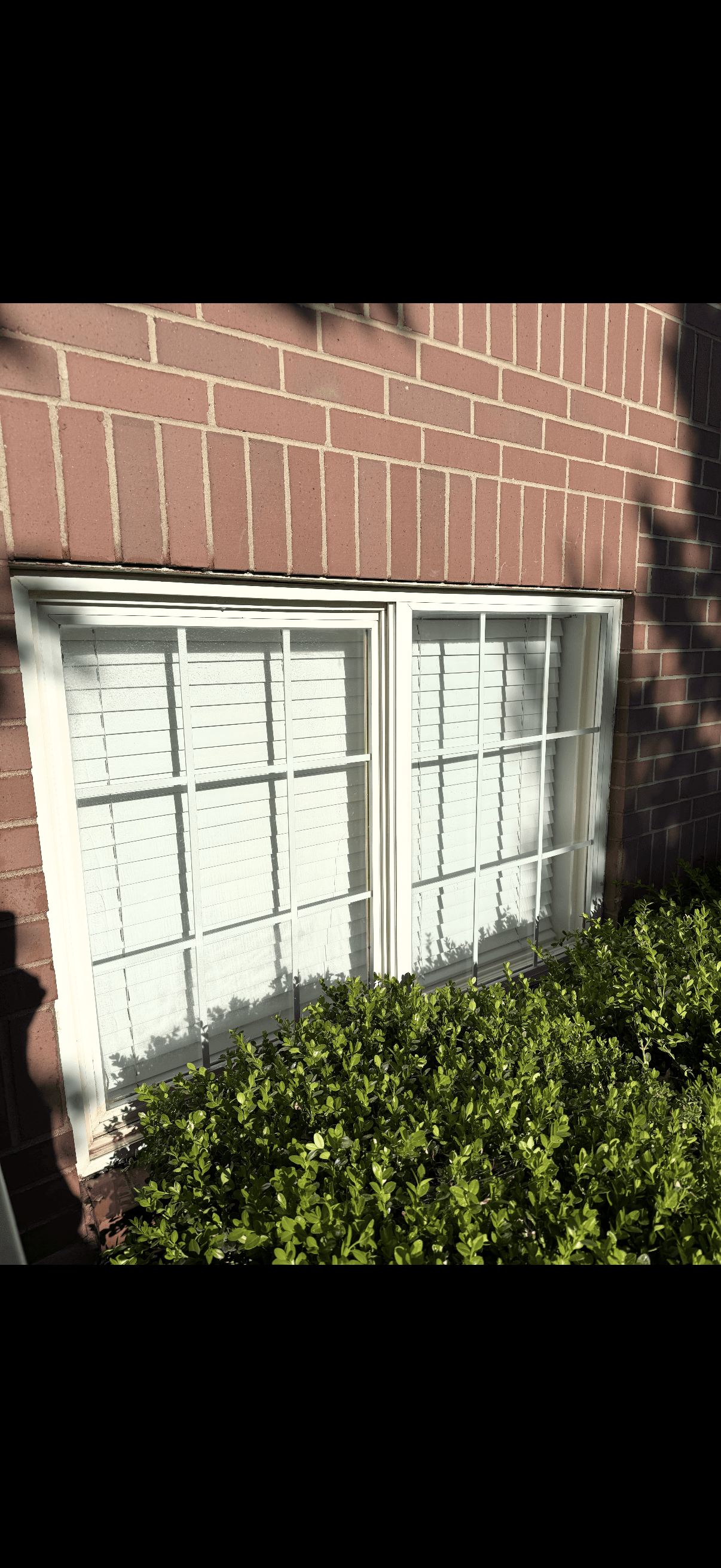 Exterior window after cleaning.